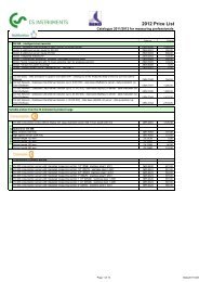 2012 Price List - CS Instruments