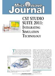 CST STUDIO SUITE 2011: Integrating Simulation Technology
