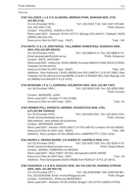 2007 flock register vol 53.pdf - Australian Poll Dorset Association Inc