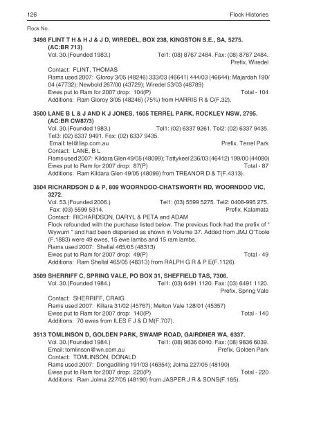 2007 flock register vol 53.pdf - Australian Poll Dorset Association Inc