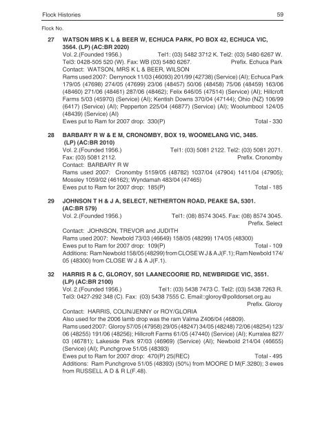 2007 flock register vol 53.pdf - Australian Poll Dorset Association Inc