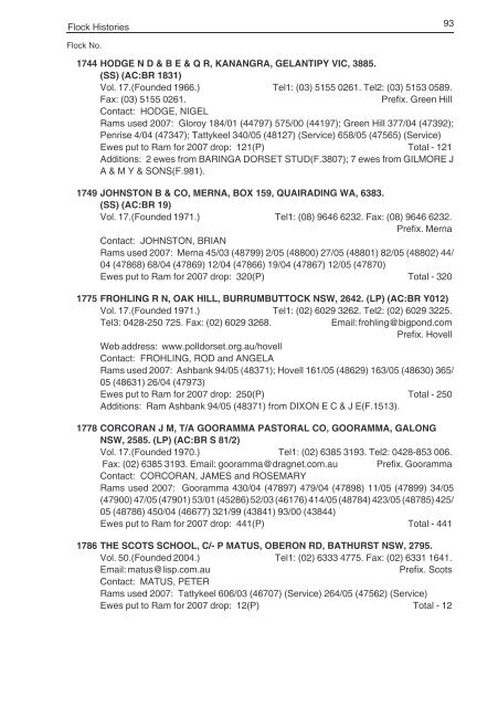 2007 flock register vol 53.pdf - Australian Poll Dorset Association Inc