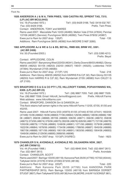 2007 flock register vol 53.pdf - Australian Poll Dorset Association Inc