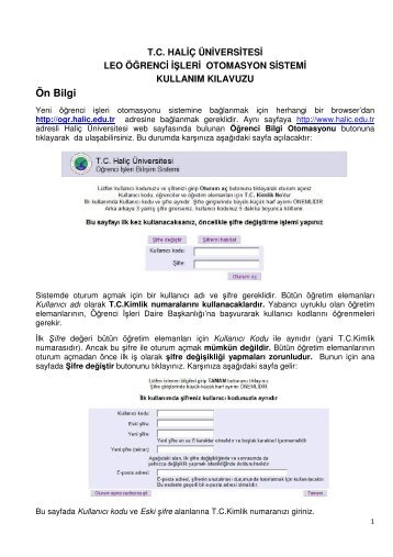 Ön Bilgi - Bilgi Otomasyonu - Haliç Üniversitesi
