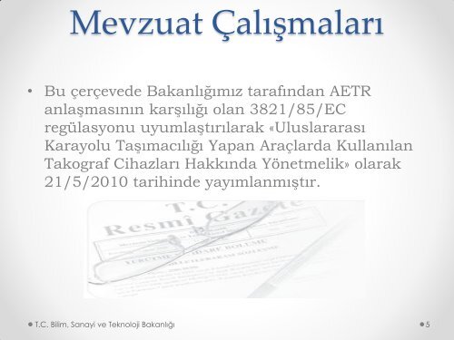 Ülkemizde Takograf Uygulaması - Metroloji ve Standardizasyon ...