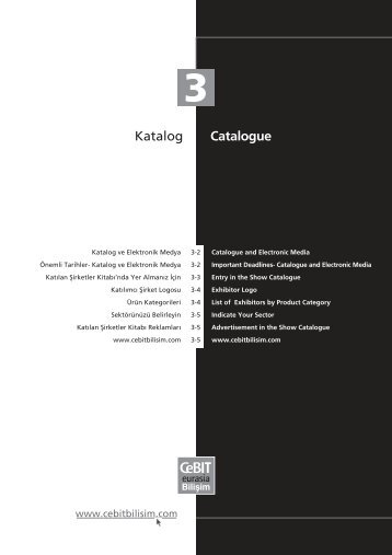 Katalog Catalogue - CeBIT Bilişim Eurasia