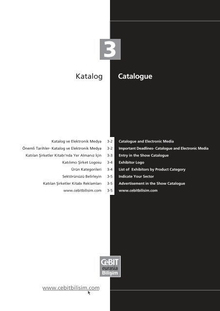 Katalog Catalogue - CeBIT Bilişim Eurasia