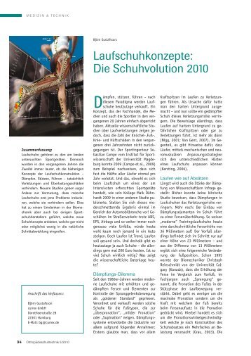 Laufschuhkonzepte: Die Schuhvolution 2010 - currex