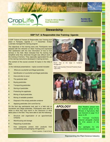 Newsletter January 2013 - CropLife Africa Middle East