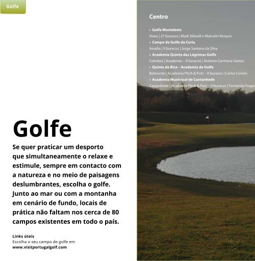 Golfe - Turismo de Portugal