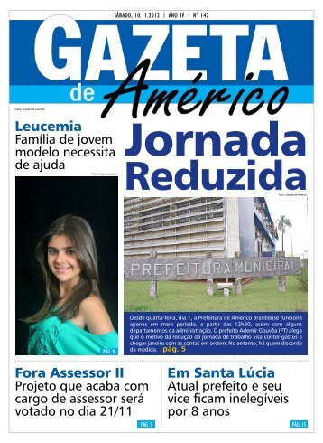 Leucemia Fora Assessor II Em Santa Lúcia - Gazeta de Américo