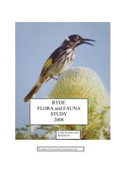 RYDE FLORA and FAUNA STUDY 2008 - City of Ryde - NSW ...