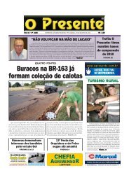 Buracos na BR-163 já formam coleção de calotas - O Presente