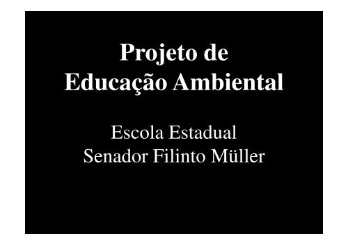 Projeto Educação Ambiental