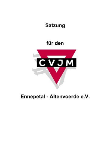 Satzung für den Ennepetal - Altenvoerde e.V.  - beim CVJM ...