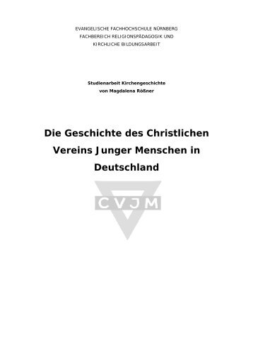 Studienarbeit CVJM-Geschichte - CVJM-Landesverband Bayern