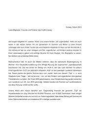 Freundesbrief - CVJM Coswig