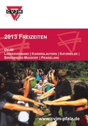 2013 FREIZEITEN - CVJM Pfalz eV