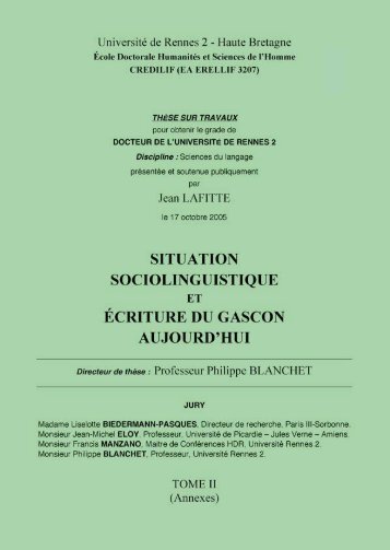 Thèse pour pdf Tome II - Annexes - copie - Institut Béarnais Gascon