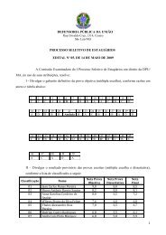 Resultado e Gabarito - Defensoria Pública da União