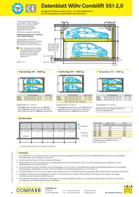 Datenblatt Wöhr Combilift 551-2 - COMPARK AG