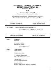 PRELIMINARY – AGENDA - PRELIMINAR BORDER ENERGY FORUM XIX - Texas ...