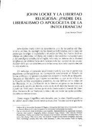 john locke y la libertad religiosa - Universidad Bernardo O'Higgins