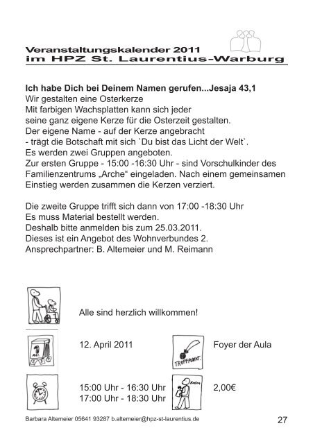 MacHt Mit! 2011 Veranstaltungskalender - Caritas Wohn