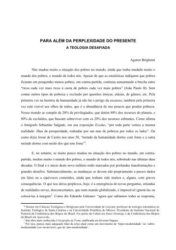 Para além da perplexidade do presente. A teologia ... - La Salle