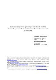 O emprego da experiência agroecológica de controle do simulídeo ...