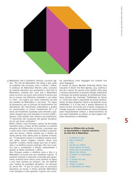 Arte e Matemática Arte e Matemática - Arte na Escola