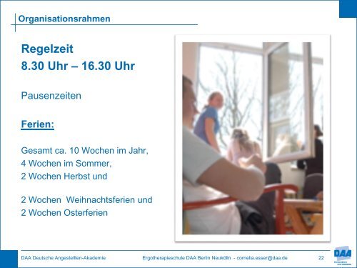Download Präsentation Ergotherapie - Berufsbild und ... - DAA Berlin