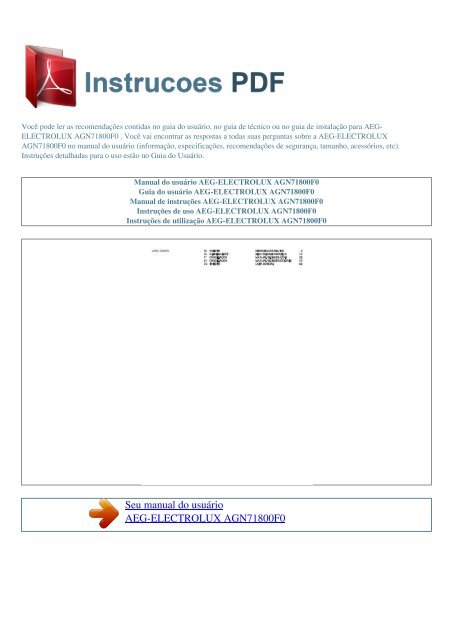 AGN71800F0 - INSTRUCOES PDF