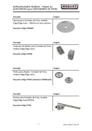 Lâmina para Cortador de Frios, modelo Edge/Edge Auto ... - Hobart