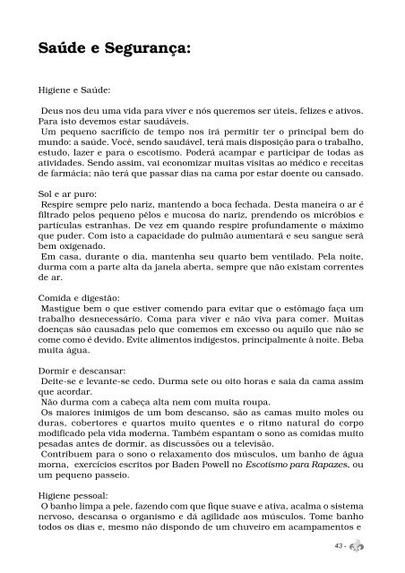 Manual para a Segunda Classe.