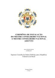 CERIMÔNIA DE INSTALAÇÃO DE - DeMolay Brasil