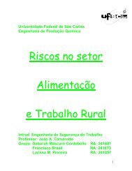 Riscos no setor Alimentação e Trabalho Rural - SimuCAD