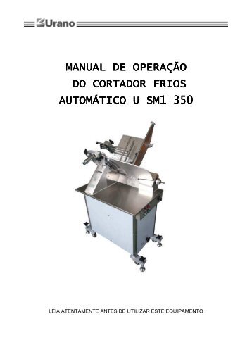 Manual do cortador de frios USM1 350 - Urano