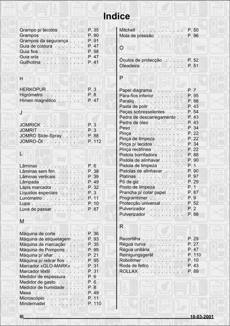 Catalogo completo - jomro