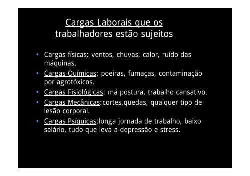 Riscos no setor de alimentação e trabalho rural - SimuCAD