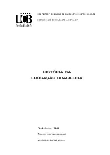 Historia da Educação Brasileira.p65 - Universidade Castelo Branco