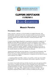 CLIPPING DEPUTADOS - Alesc