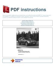 Ghid de utilizare BMW X5 - PDF INSTRUCTIONS: Instrucţiuni de ...