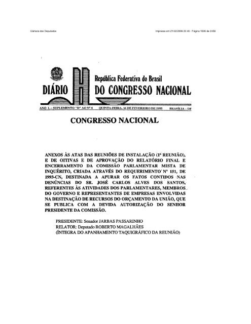 diário do congresso nacional - Historiar - História e Genealogia