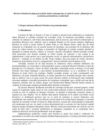 Biserica Ortodoxa in fata postmodernitatii - Studiu.pdf