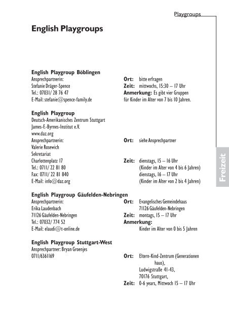 English Playgroup Boblingen D A I