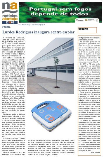 Lurdes Rodrigues inaugura centro escolar