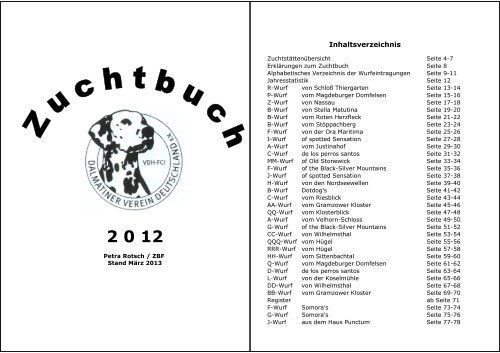 DVD-Zuchtbuch 2012 - Dalmatiner Verein Deutschland