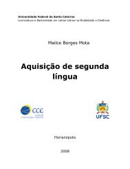 Aquisição de segunda língua - Letras Libras - Universidade Federal ...