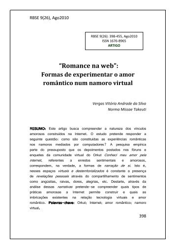 “Romance na web”: Formas de experimentar o amor ... - CCHLA
